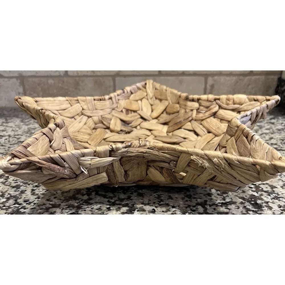 Star Basket Water Hyacinth Material Coastal Beach‎ Sea Decor 16